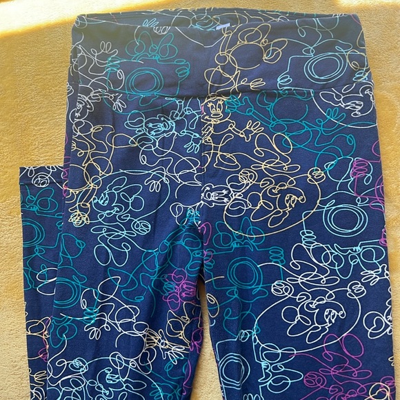 Lularoe - abstract Minnie Mouse colorful leggings, One Size - Picture 1 of 5